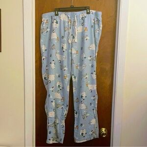 Old Navy Light Blue Pajama Pants with Pattern